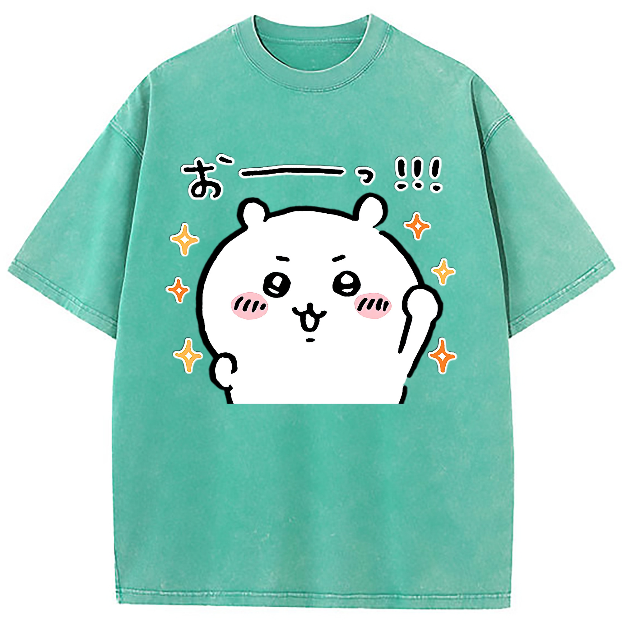 （画像用） ちいかわ ちいかわ Chii-kawa chiikawa 綿100% ヴィンテージ風 半袖Tシャツ（フロントプリント）
